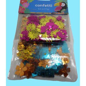 Tropical Tiki Table Scatter Party Confetti Flamingo Sun Pink Turquoise Gold